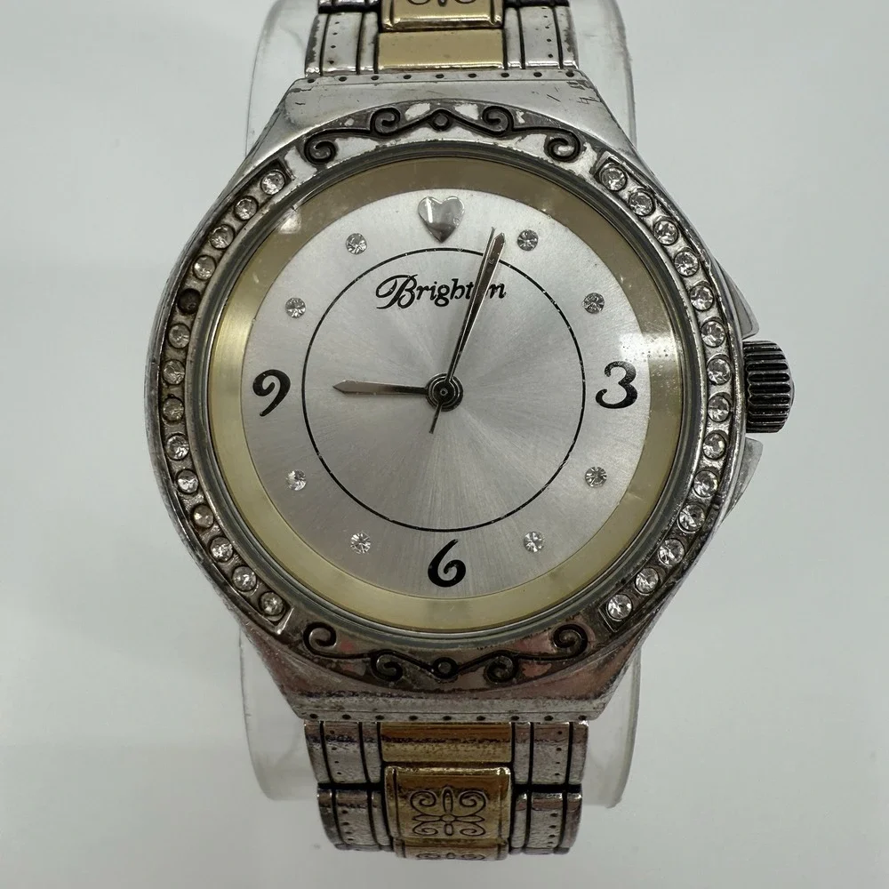 Brighton Bel Air Watch Japan Movement Analog Two Tone‎ Crystal Accents